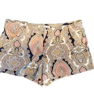 BCBGeneration Womens Size 6 Paisley Print Mid Rise Dressy Shorts‎